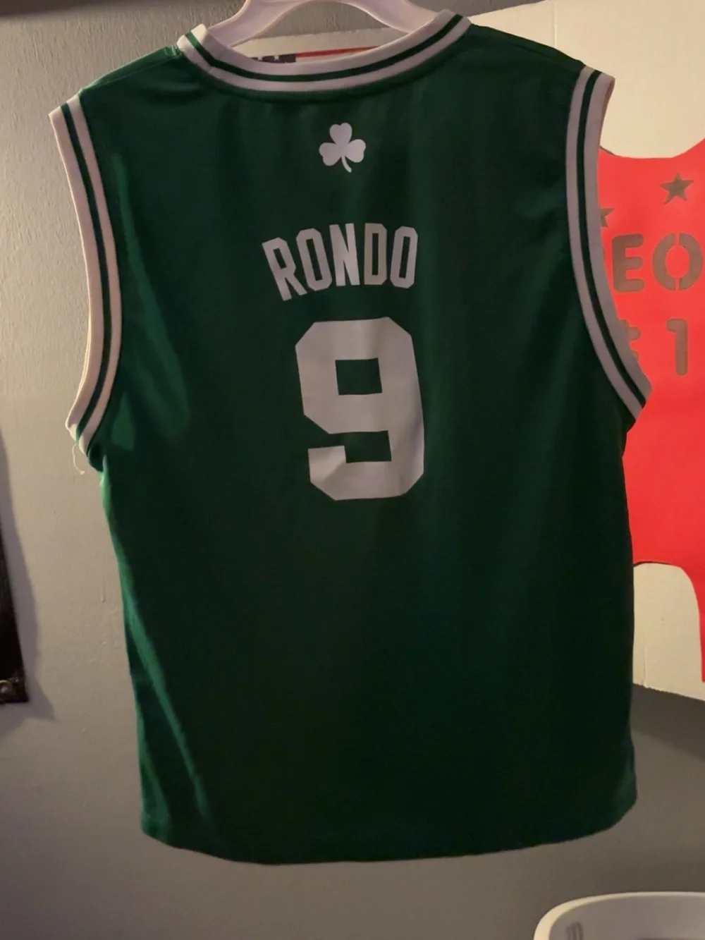 Adidas Green Celtics Ranjo Rondo Basketball Jersey